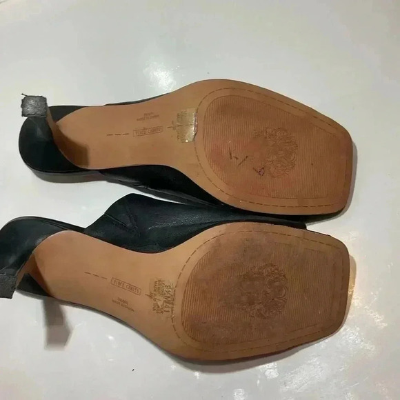 Vince Camuto Arlinala women’s square toad slip on heel genuine, leather black si - Picture 5 of 10